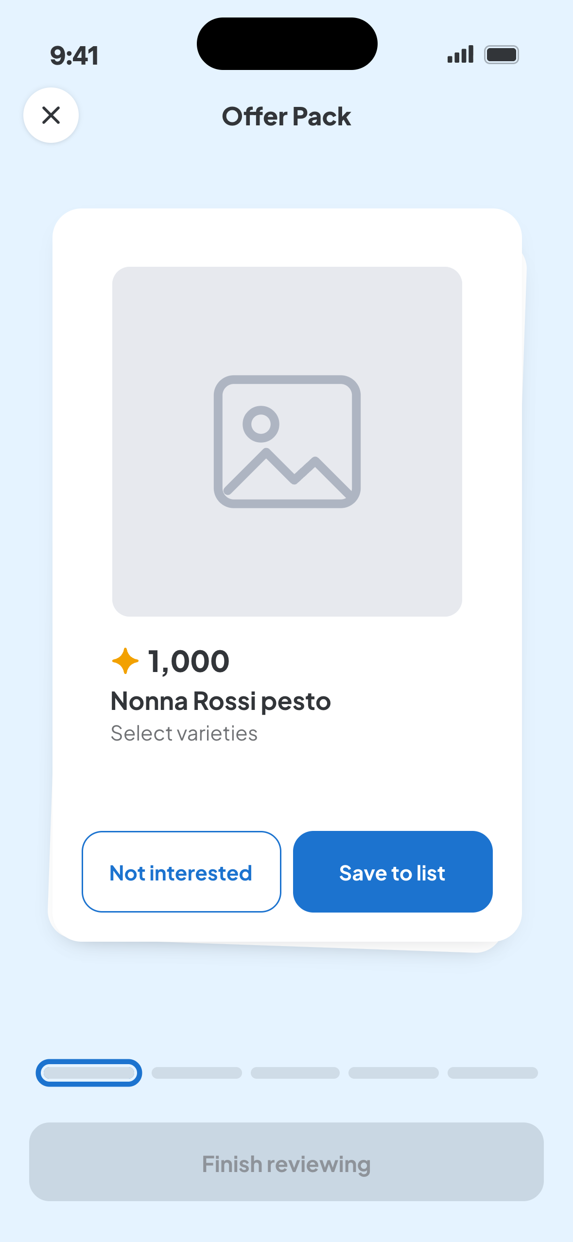 Prototype screen