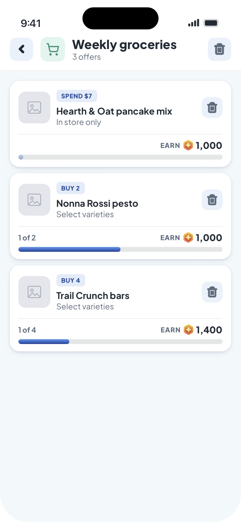 Prototype screen